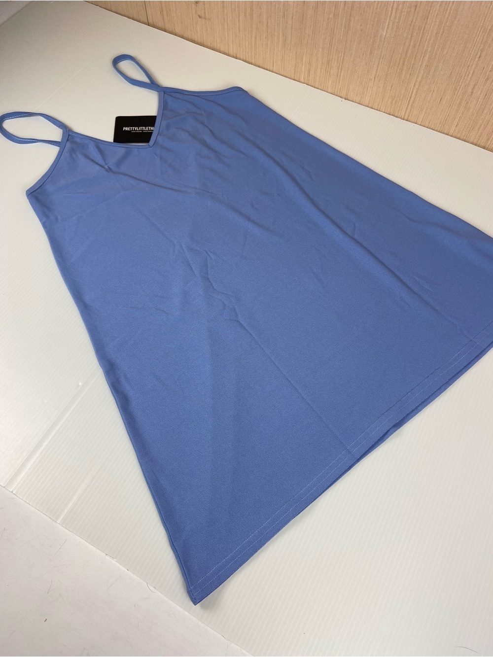 PrettyLittleThing Blue Strappy Swing Mini Dress Size 6 NWT